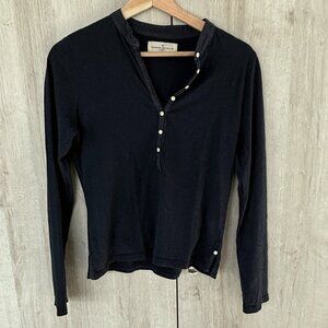 imogene + willie vintage henley light navy size small